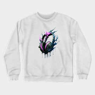 Graffiti Groove Hip Hop Headphones Crewneck Sweatshirt